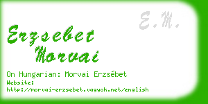 erzsebet morvai business card