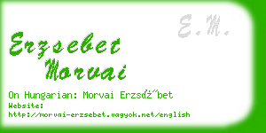 erzsebet morvai business card